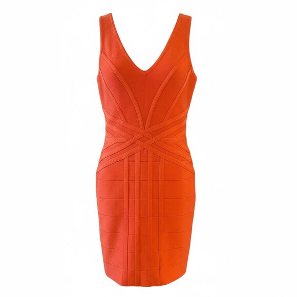 NWT Bebe Mini Bandage Dress Size Small in Coral - Picture 4 of 7